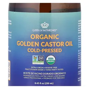 Queen of the Thrones, Organic Golden Castor Oil, Cold-Pressed, 250ml