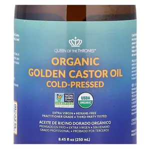 Queen of the Thrones, Organic Golden Castor Oil, Cold-Pressed, 250ml