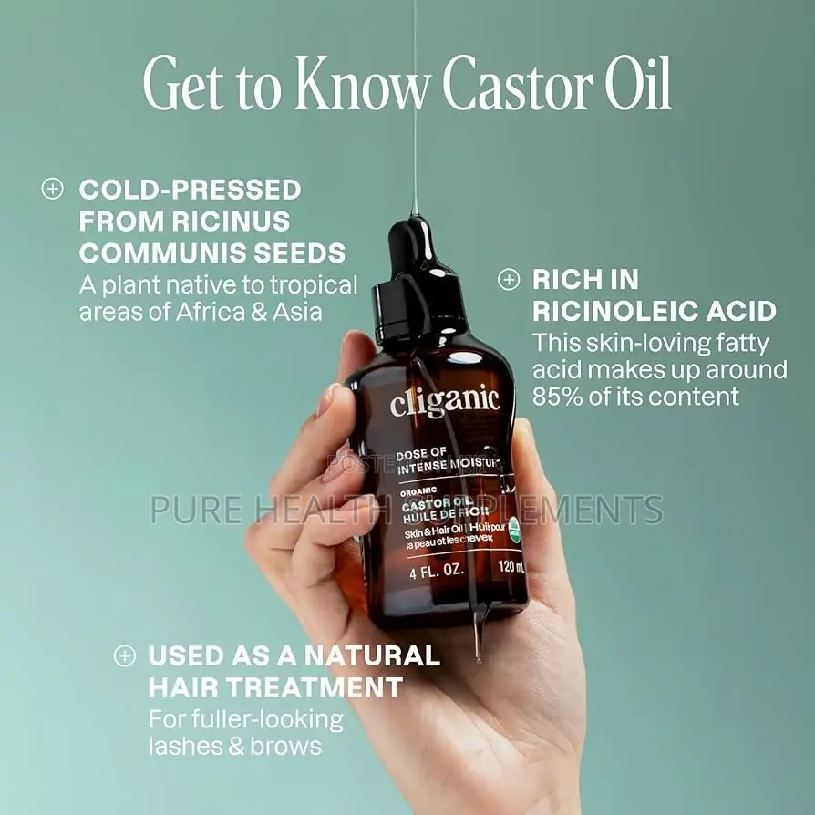 Cliganic, Organic Castor Oil, Hexane Free, Lash Brow Set, 120ml