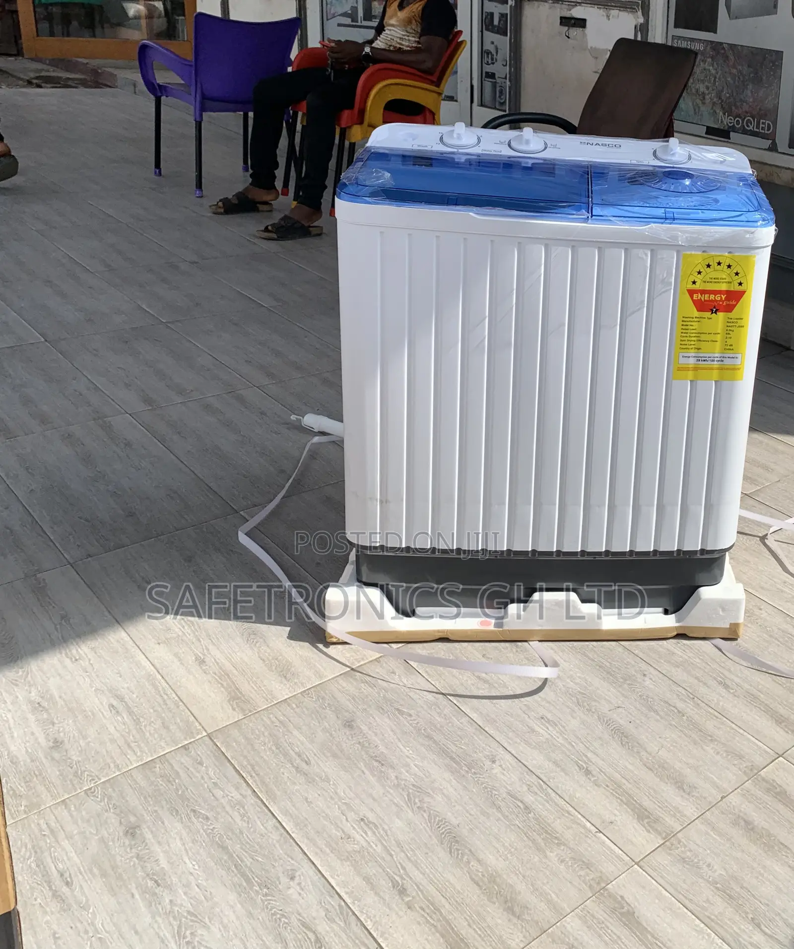 Secure Good Nasco Washing Machine Semi Automatic 8 Kg White