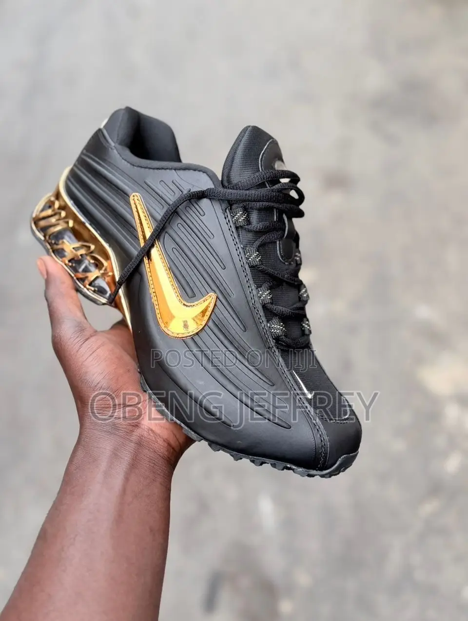 Original Nike Nocta Glossy Upper Black/Sole Metallic Gold