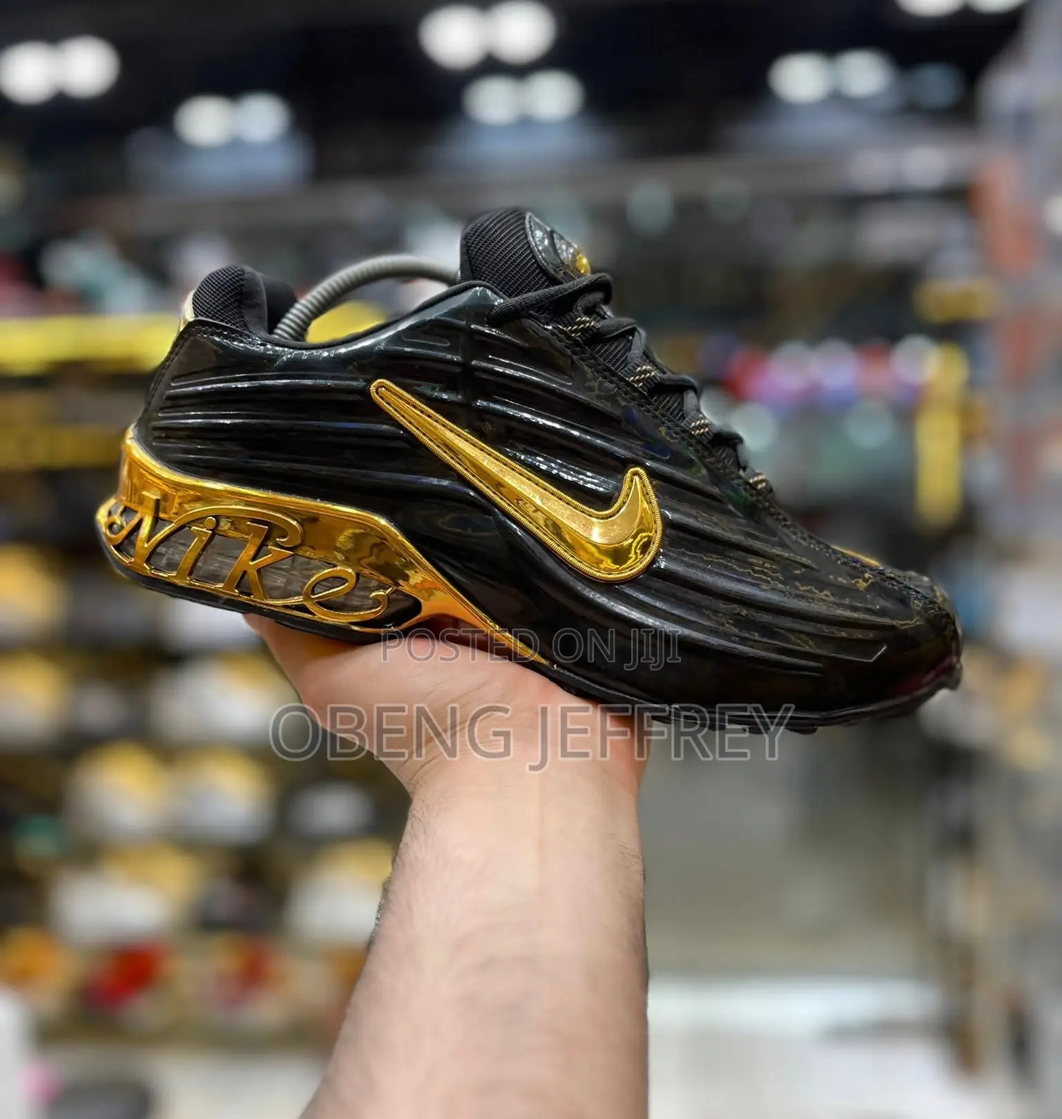 Original Nike Nocta Glossy Upper Black/Sole Metallic Gold