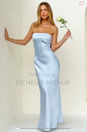 Blue Drooped Back Maxi