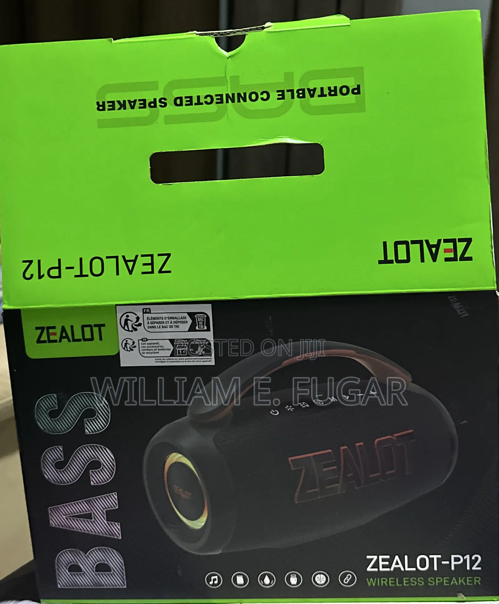 ZEALOT P12 Wireless Speaker With Handle, High Quality, RGB Light