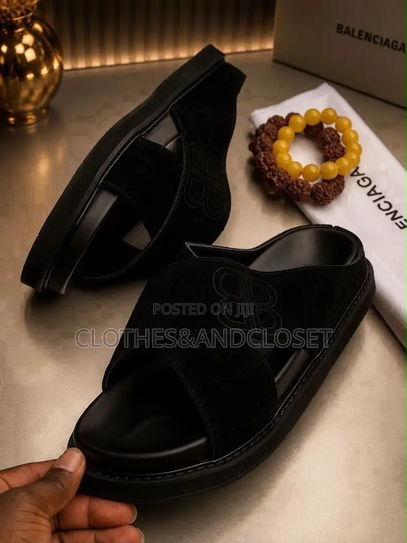 Black Dolce Gabbana Rubber Beachwearslide Sandals, Crisscross Straps