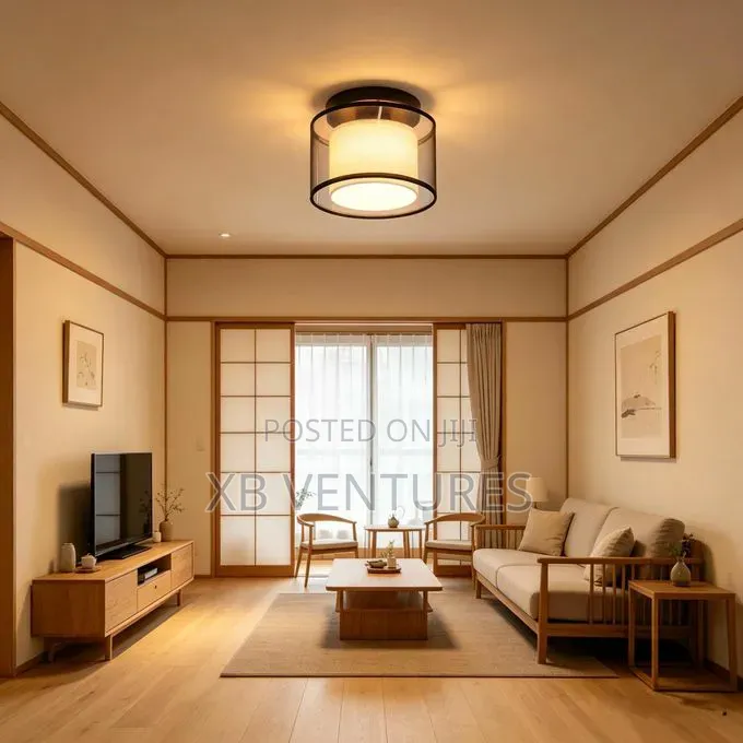 Artistic Round Pendant Light for Bedroom Door With Fabric Chandelier