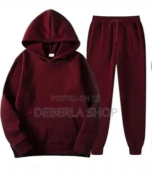 Comfy Plain Top and Down Hoodie and Jogger Set