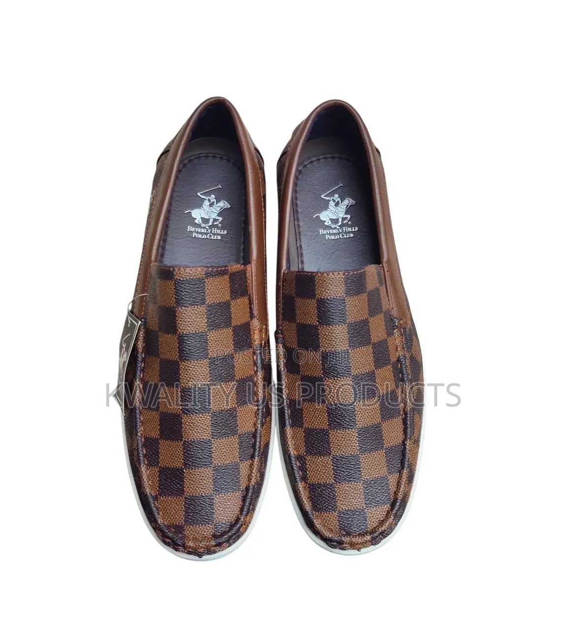 Beverly Hills Polo Club Men's Checkered Loafer- Size 43, 44