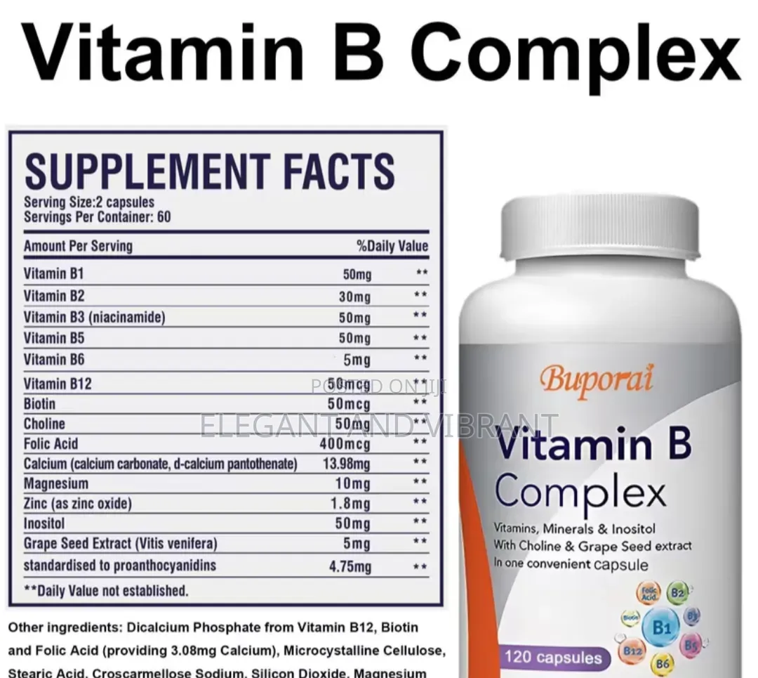 Vitamin B Complex With All the 8 B Complex, Plus Chlorine Inositol
