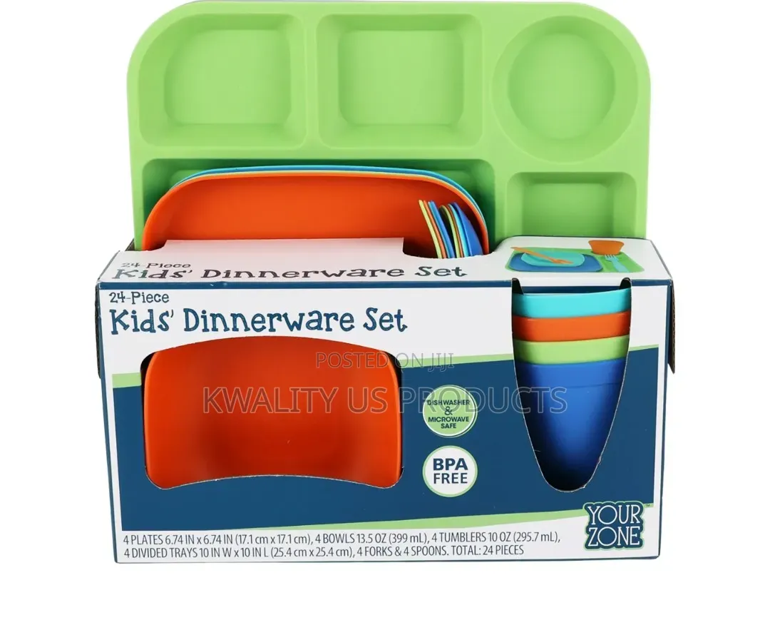 24-Piece Kids Dinnerware Set
