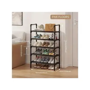 5-Layer Steel Shoe Rack – Large Storage Organizer