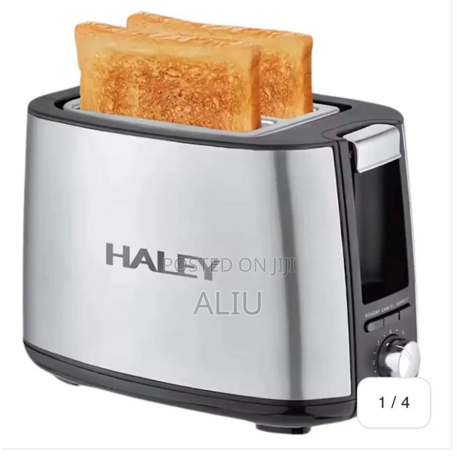 Haley 2-Slice Electric Bread Toaster – Stainless Steel