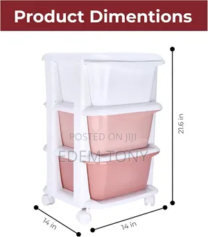 Mobile Plastic Storage Cart