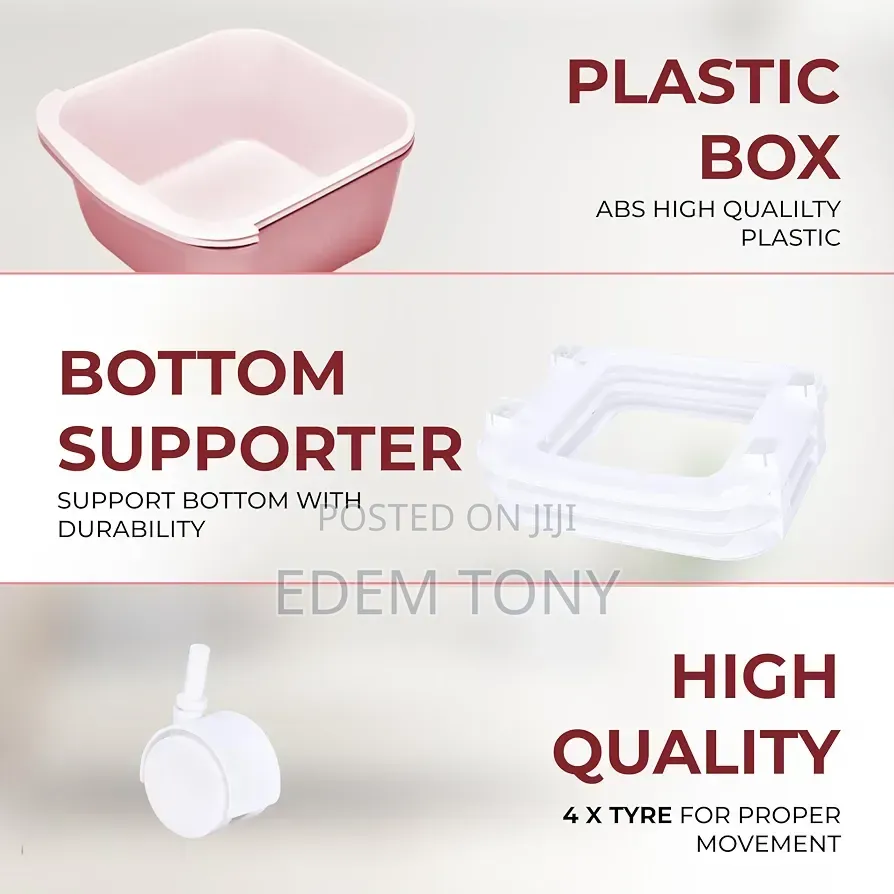Mobile Plastic Storage Cart