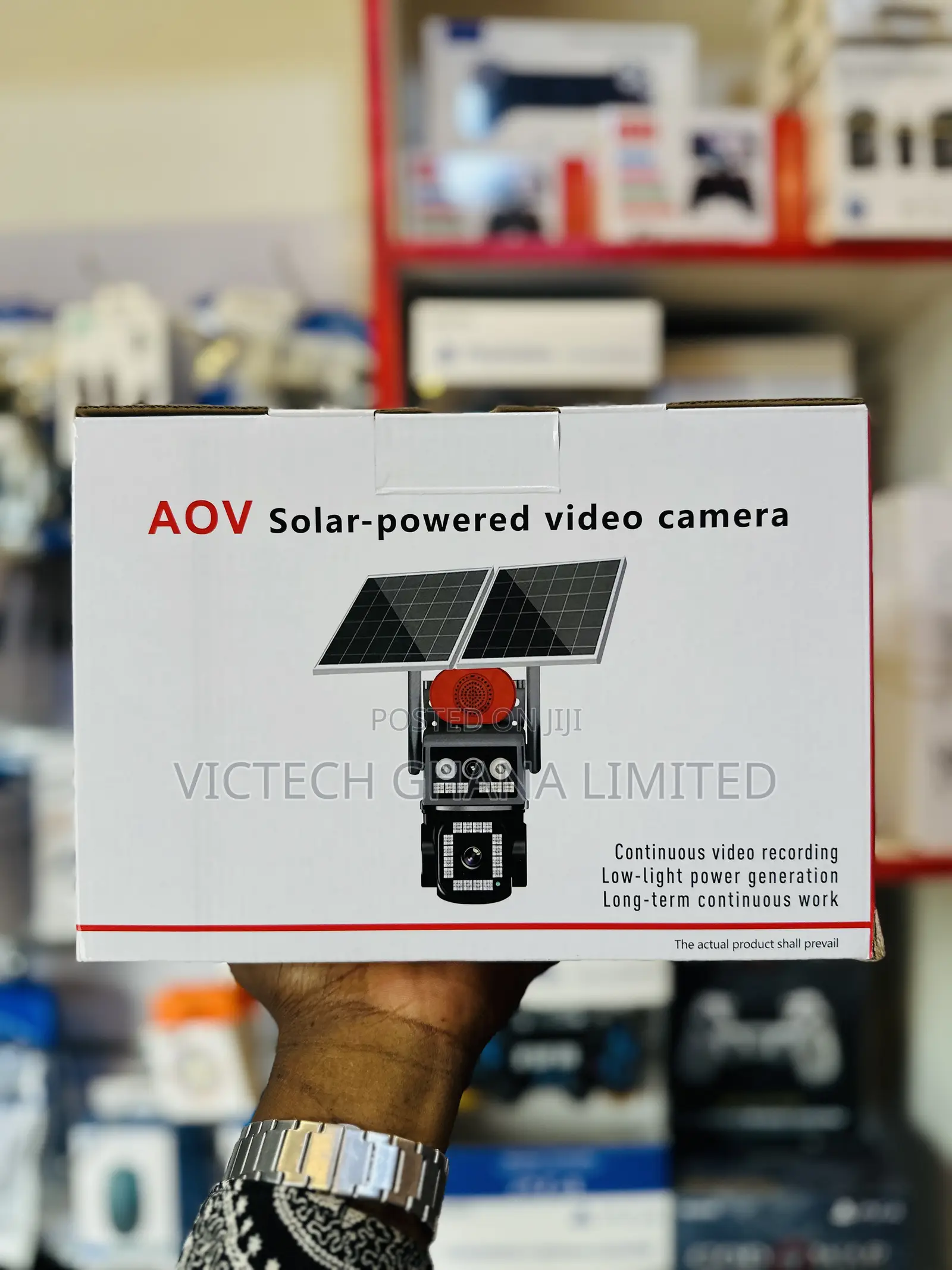 AOV Solar-Powered PTZ Security Camera