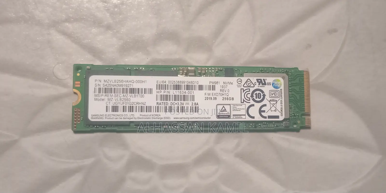 256GB NVMe SSD Drive