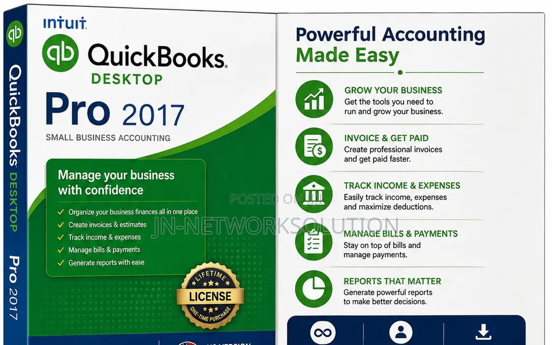 Intuit QuickBooks Desktop Pro 2017 Lifetime for Windows (US Version)