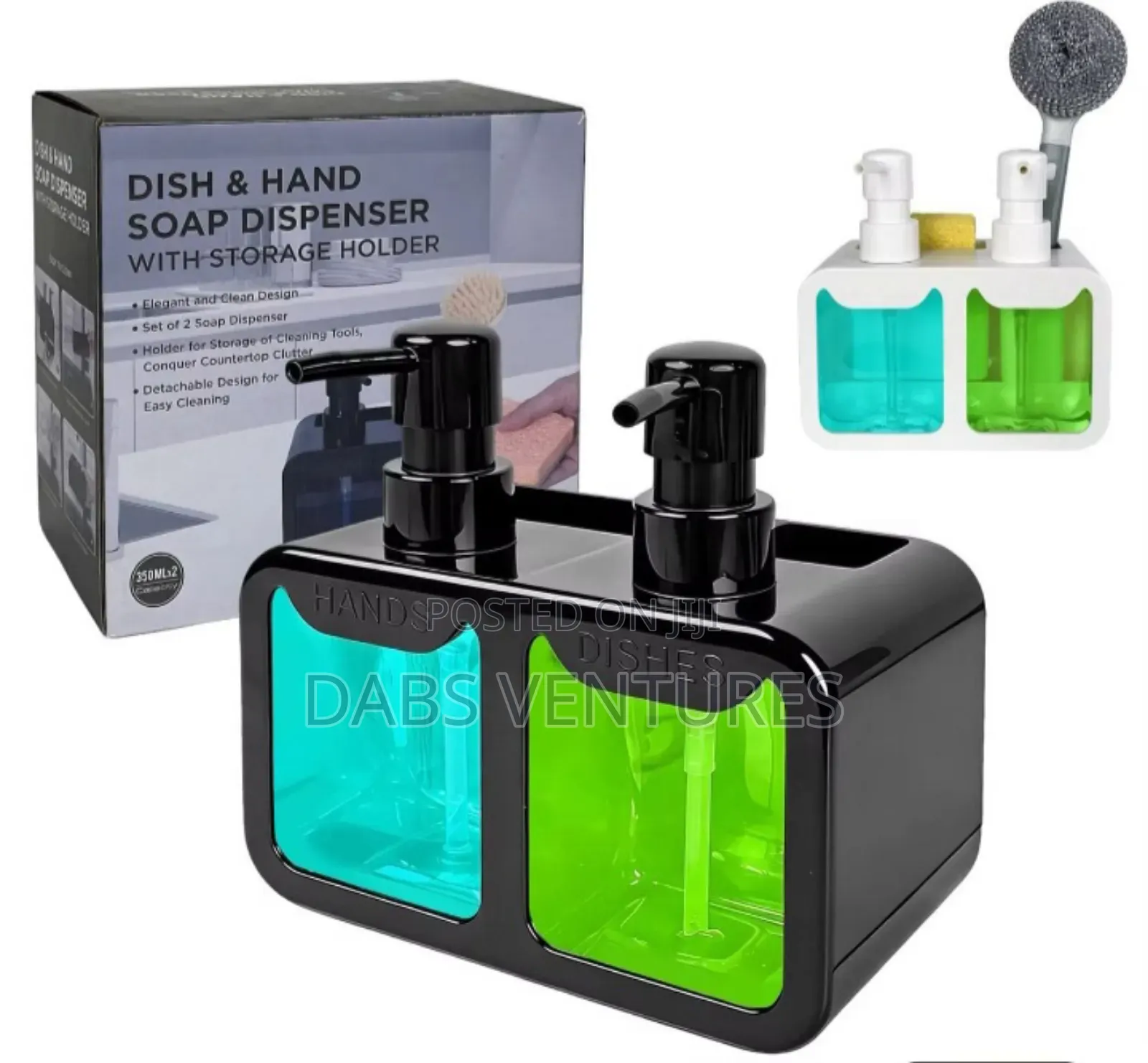 Soap Dispenser for Hand and Dish With Holder