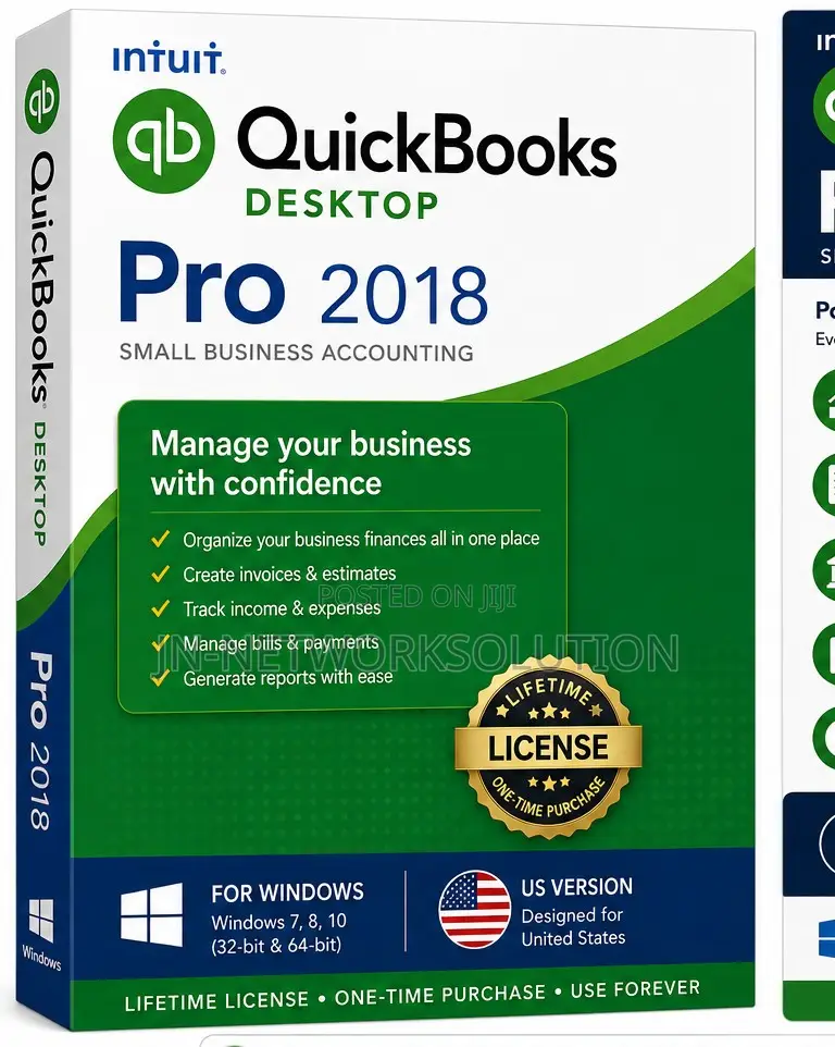 Intuit QuickBooks Desktop Pro 2018 Lifetime for Windows (US Version)