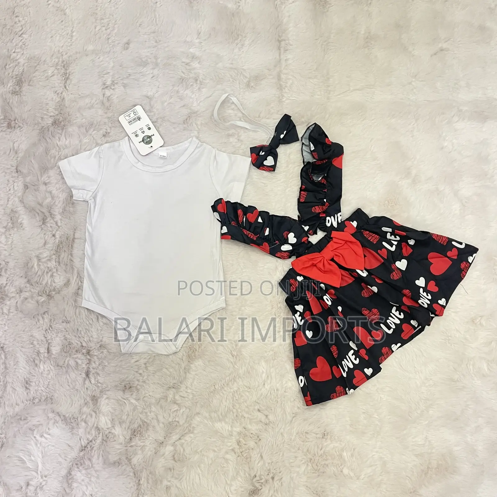 Beautiful Baby Girl 3-Piece Love Outfit Set