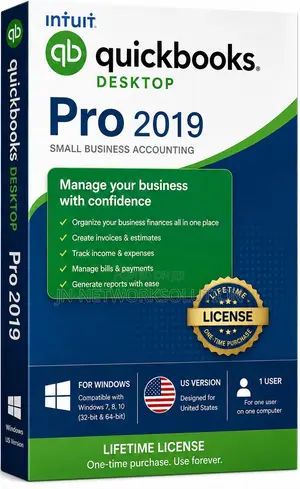 Intuit QuickBooks Desktop Pro 2019 Lifetime for Windows (US Version)