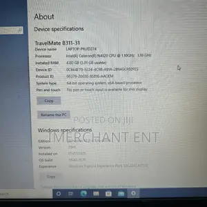 Laptop Acer TravelMate B3 4GB Intel Celeron SSD 60GB
