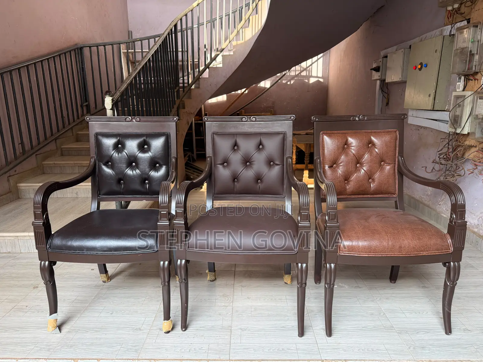 Luxury Upholstered Armchairs – Black, Brown Tan | Turkey