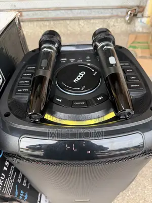 Mood 8x8inches Bluetooth Rechargeable Speaker With 2wireless Mics