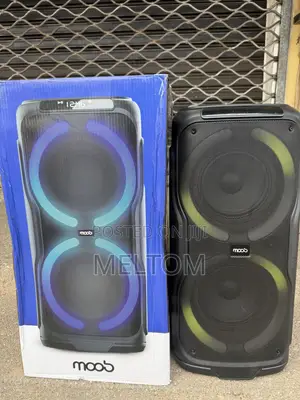 Mood 8x8inches Bluetooth Rechargeable Speaker With 2wireless Mics