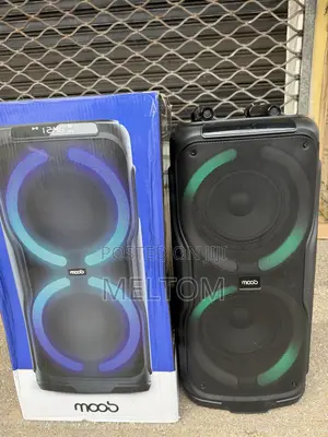 Mood 8x8inches Bluetooth Rechargeable Speaker With 2wireless Mics