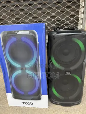 Mood 8x8inches Bluetooth Rechargeable Speaker With 2wireless Mics