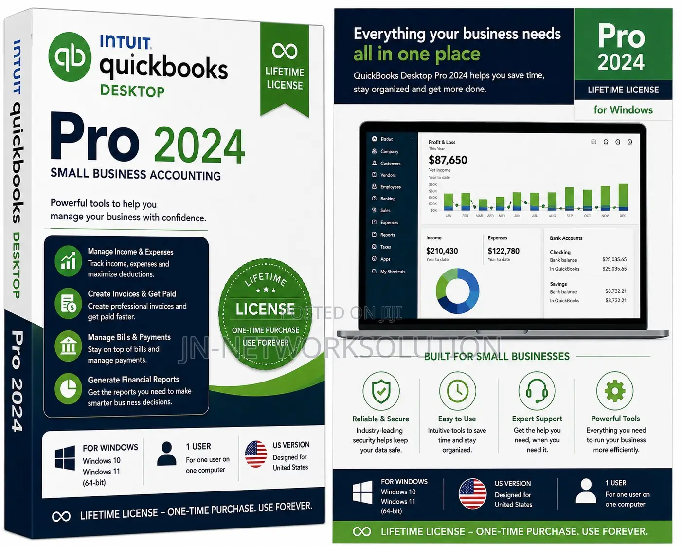 Intuit QuickBooks Desktop Pro 2024 Lifetime for Windows