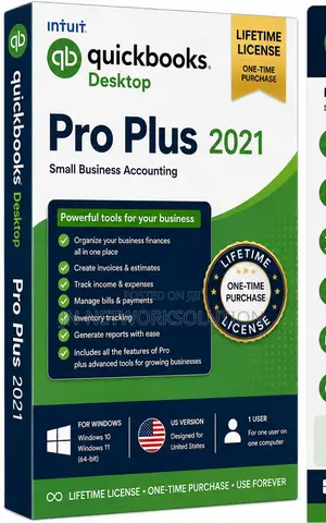 Intuit QuickBooks Desktop Pro Plus 2021 Lifetime Windows (US Version)