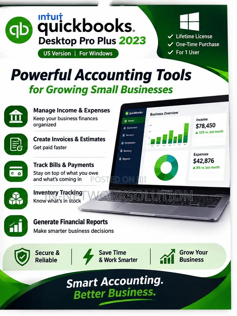 Intuit QuickBooks Desktop Pro Plus 2023 for Windows (US Version)
