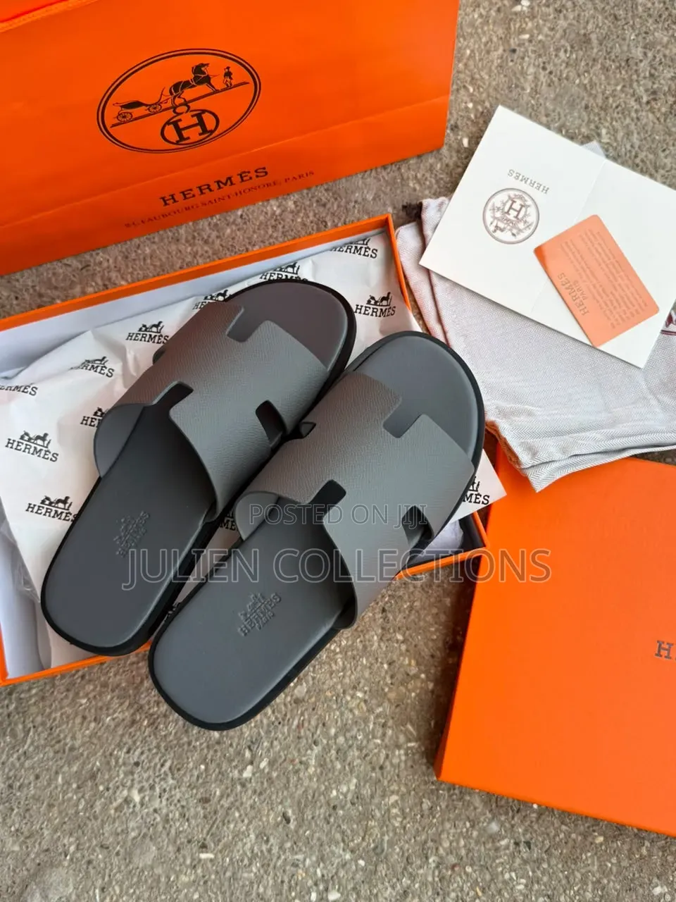 Hermes Sandals Grey