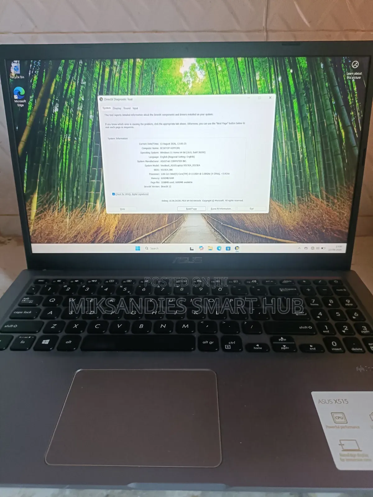 Laptop Asus VivoBook X540SA 8GB Intel Core i3 SSD 256GB