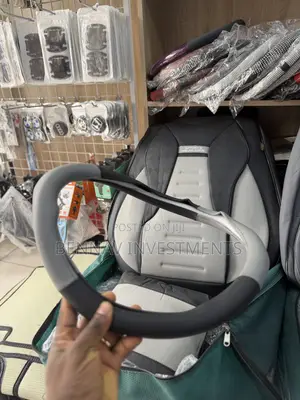 Premium Nappa Ash and Black Leather Car Seat Cover