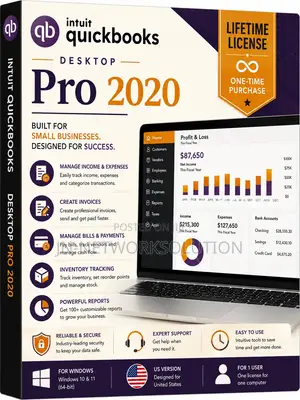 Intuit QuickBooks Desktop Pro 2020 Lifetime for Windows (US Version)