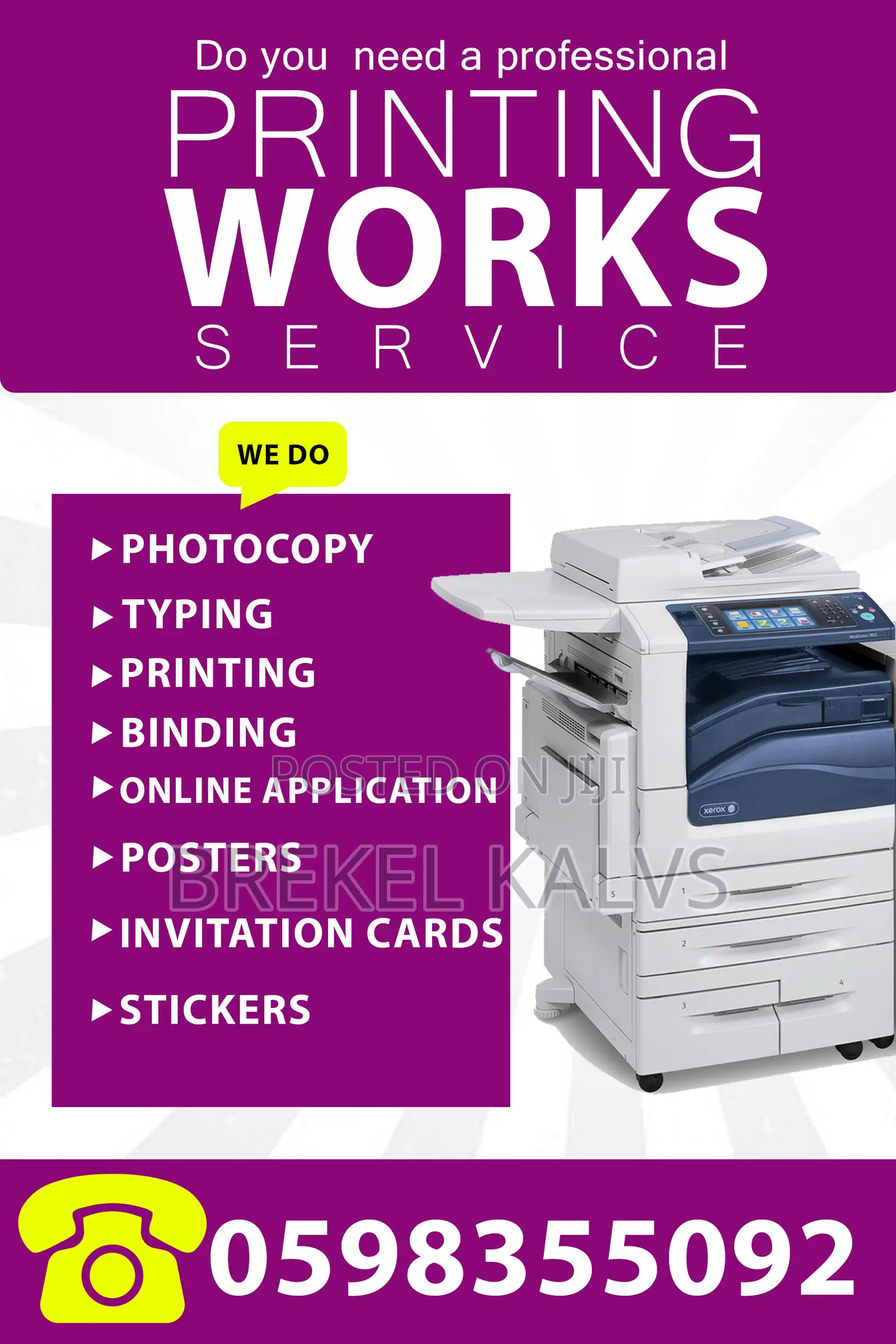 Affordable Printing, T‐shirts Photocopy at Brekel Kelvs Printing