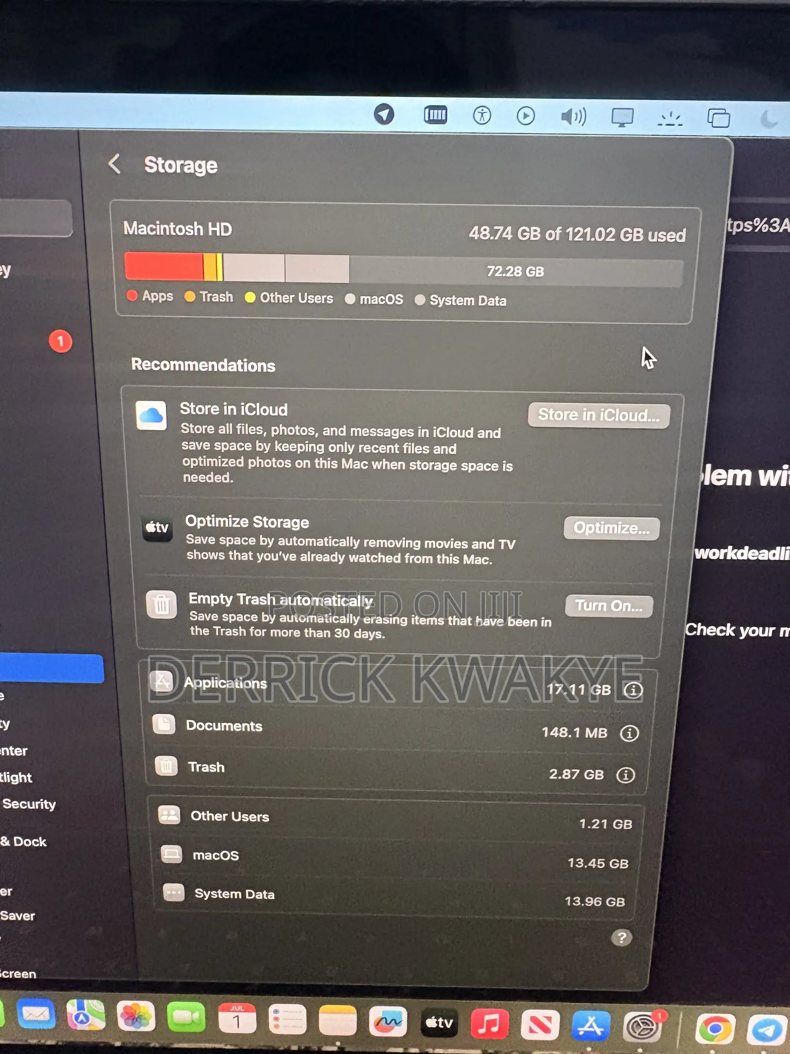 Laptop Apple MacBook Pro 2017 128GB Intel Core i5 SSD 128GB