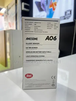 New Itel A06 64 GB Black