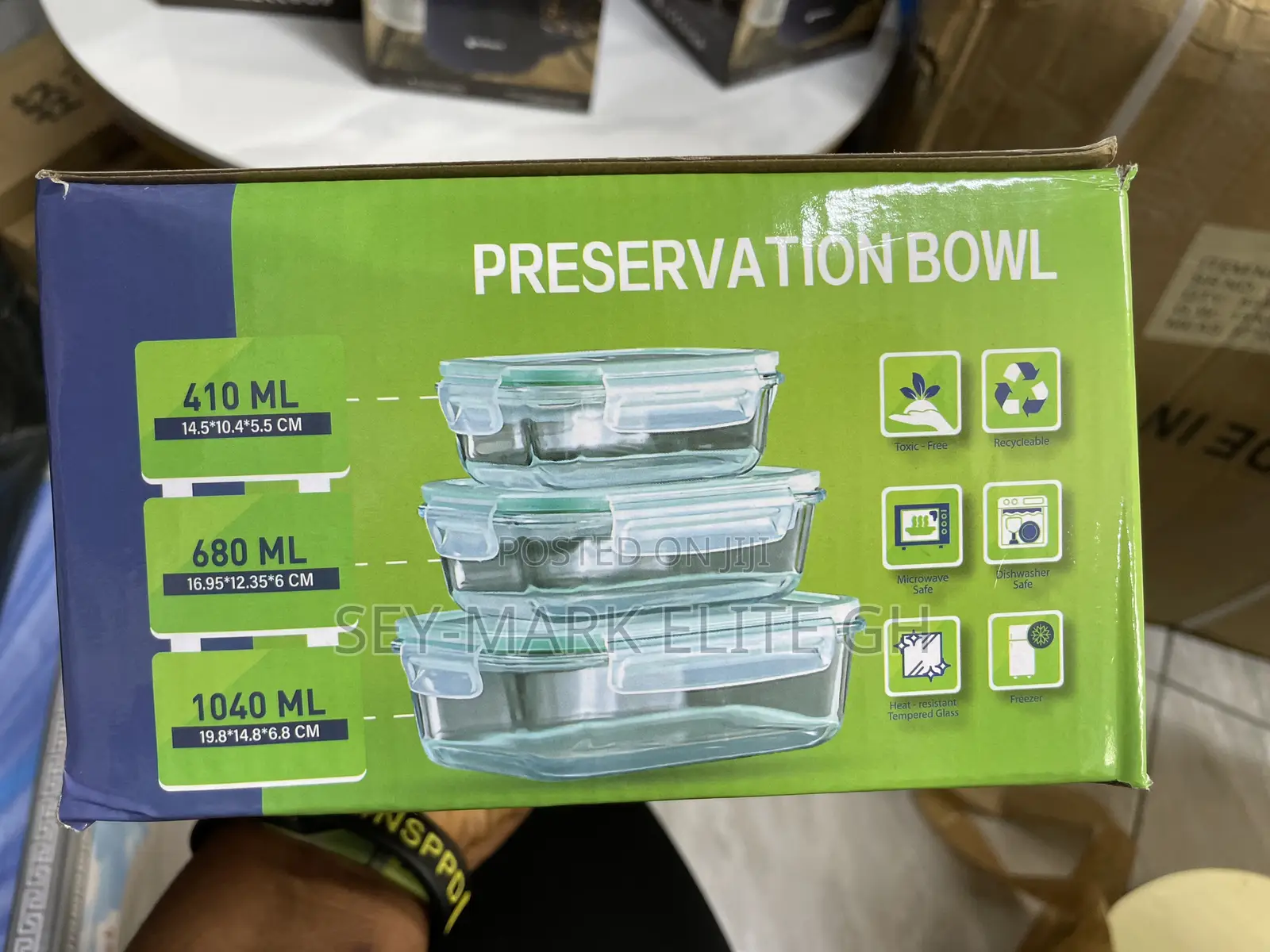3set Glass Storage Bowl