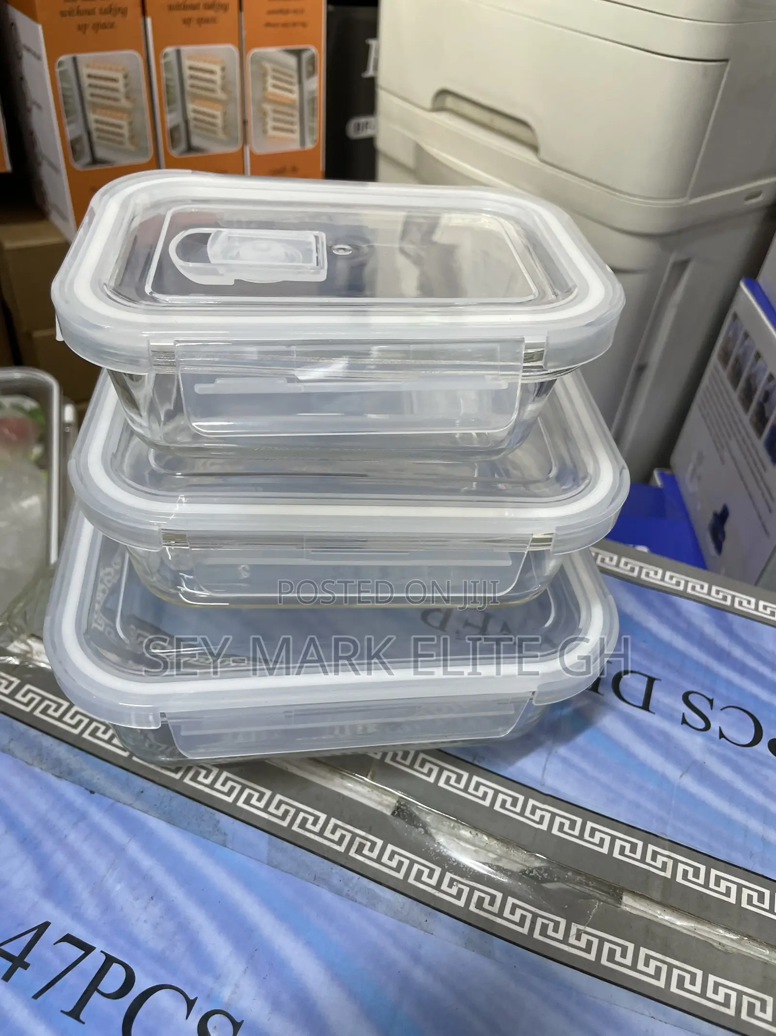 3set Glass Storage Bowl