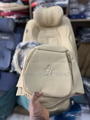 Premium Beige Nappa Leather Car Seat Cover