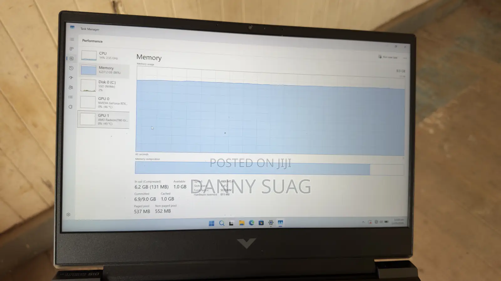 Laptop HP Victus 15 8GB AMD Ryzen 5 SSD 256GB