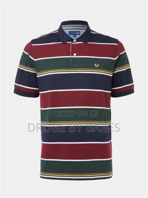 Matalan Lincoln Multicoloured Block Stripe Polo Shirt