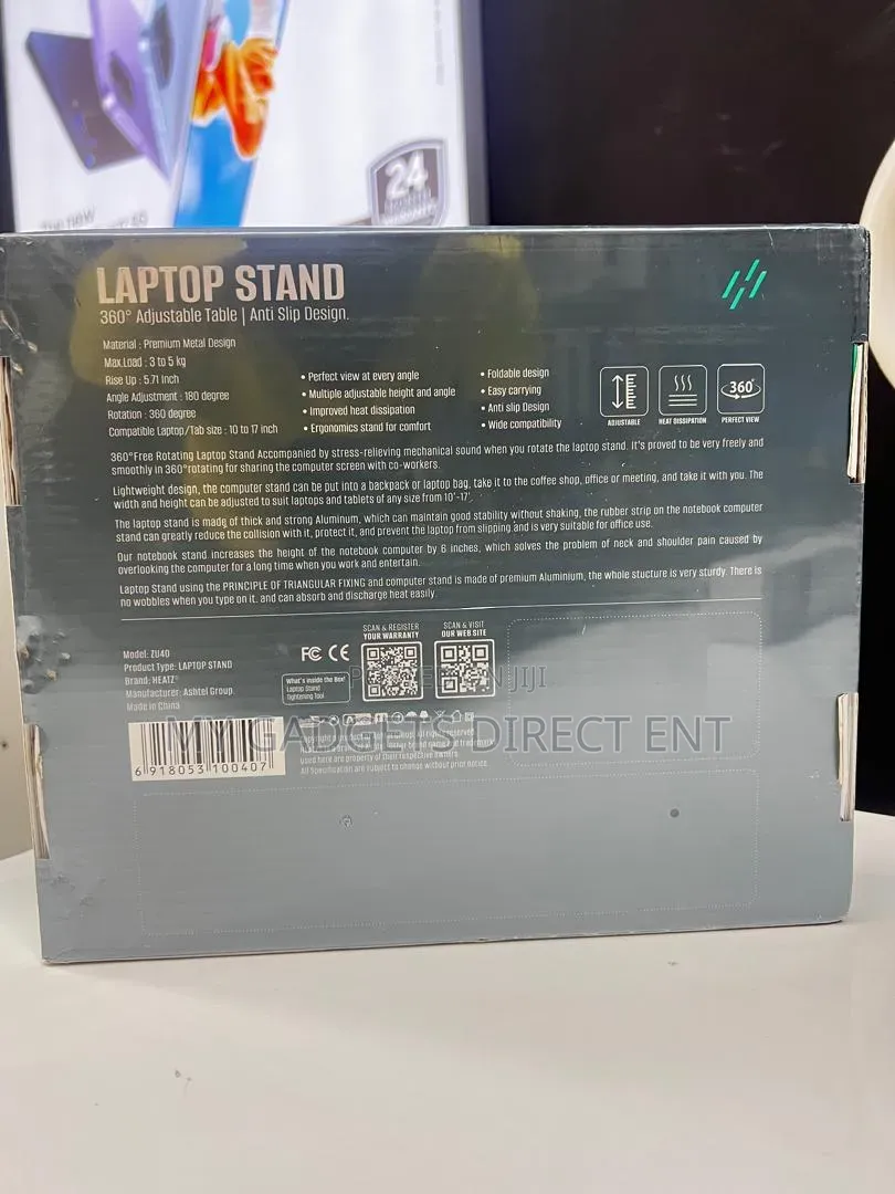 Heatz 360°adjustable Laptop Stand ZU40