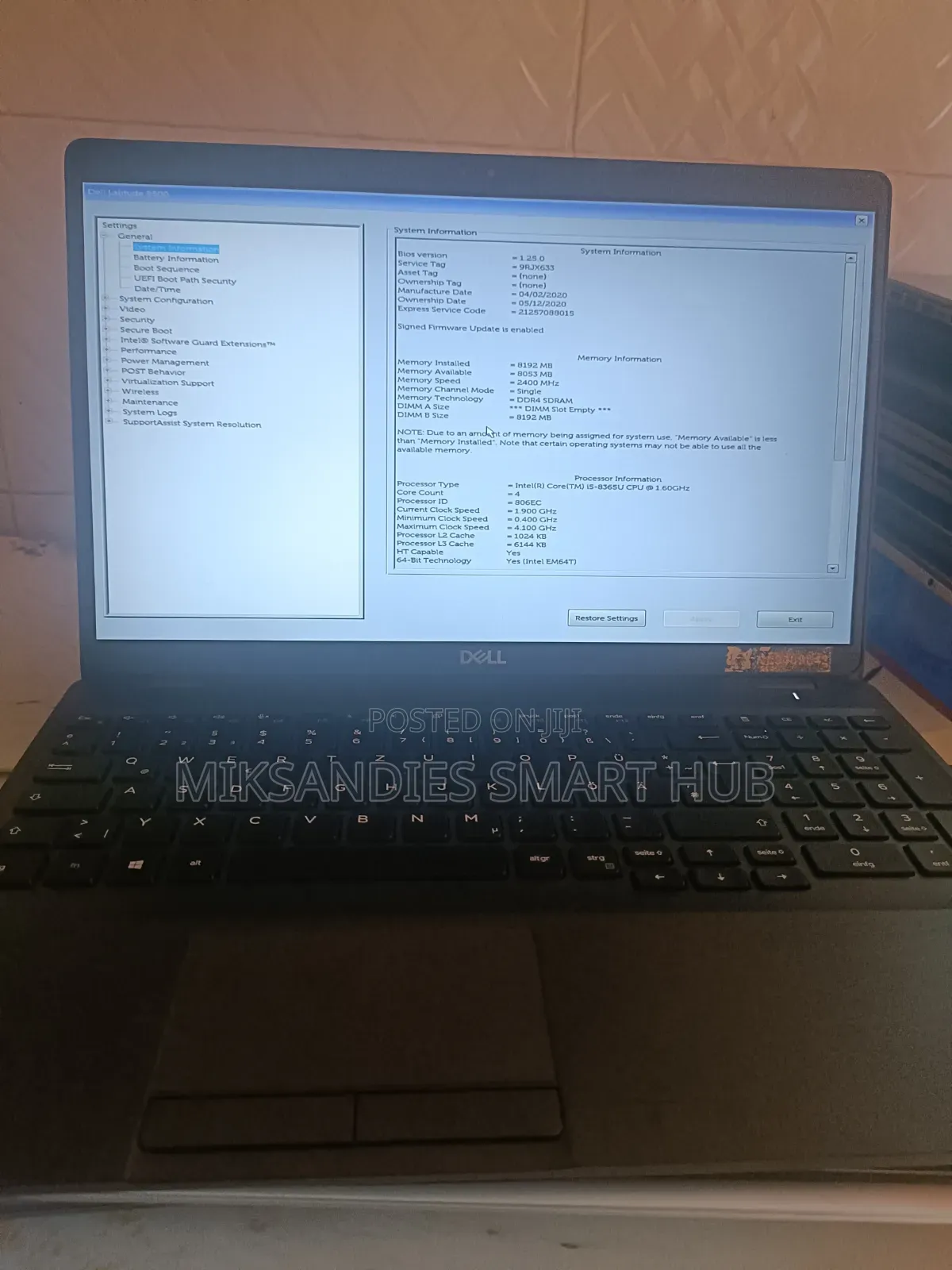 Laptop Dell Latitude 5500 8GB Intel Core i5 SSD 256GB