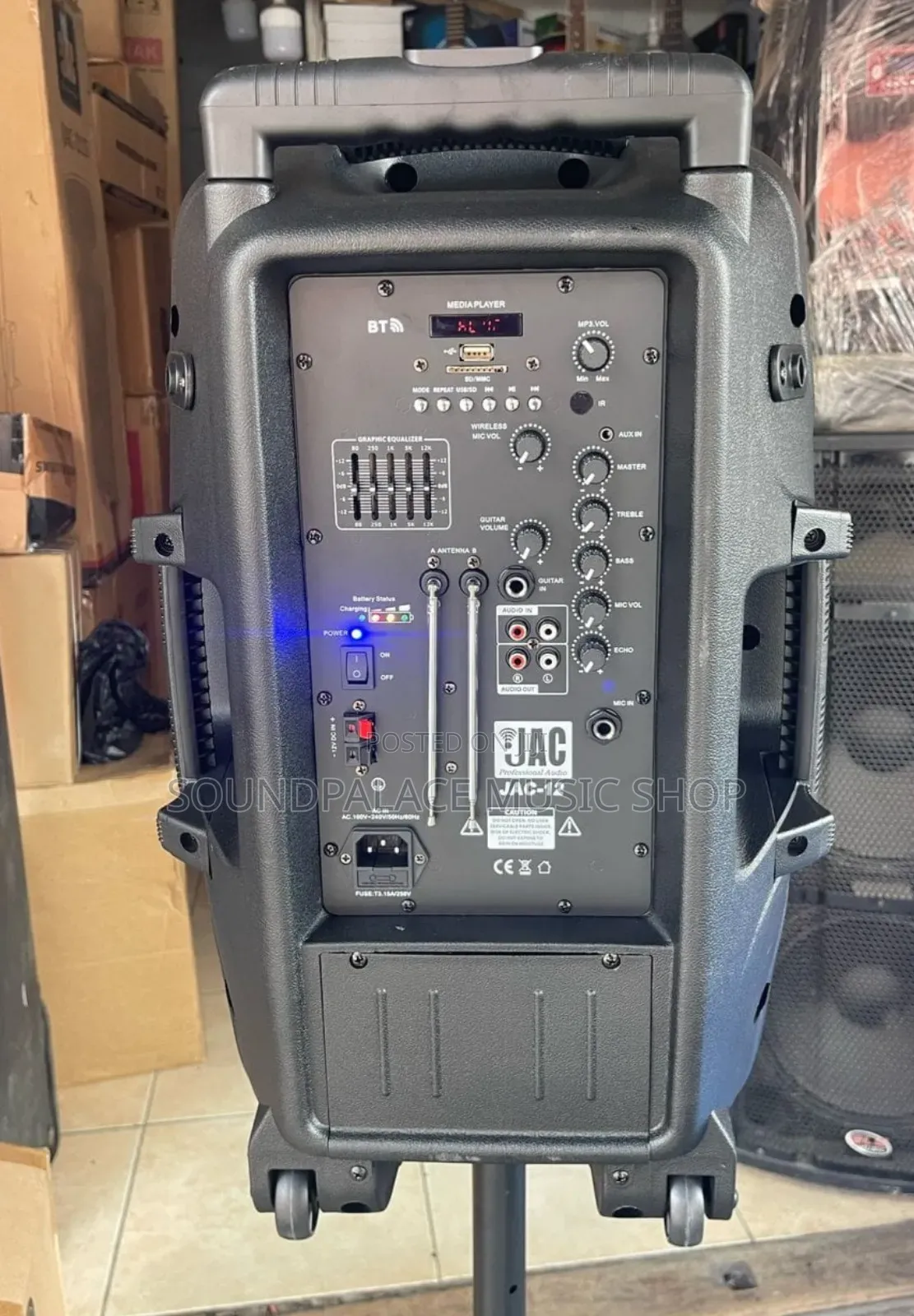 JAC-12 12-Inch Portable Rechargeable PA Speaker