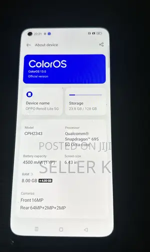 Oppo Reno8 5G 128 GB Black